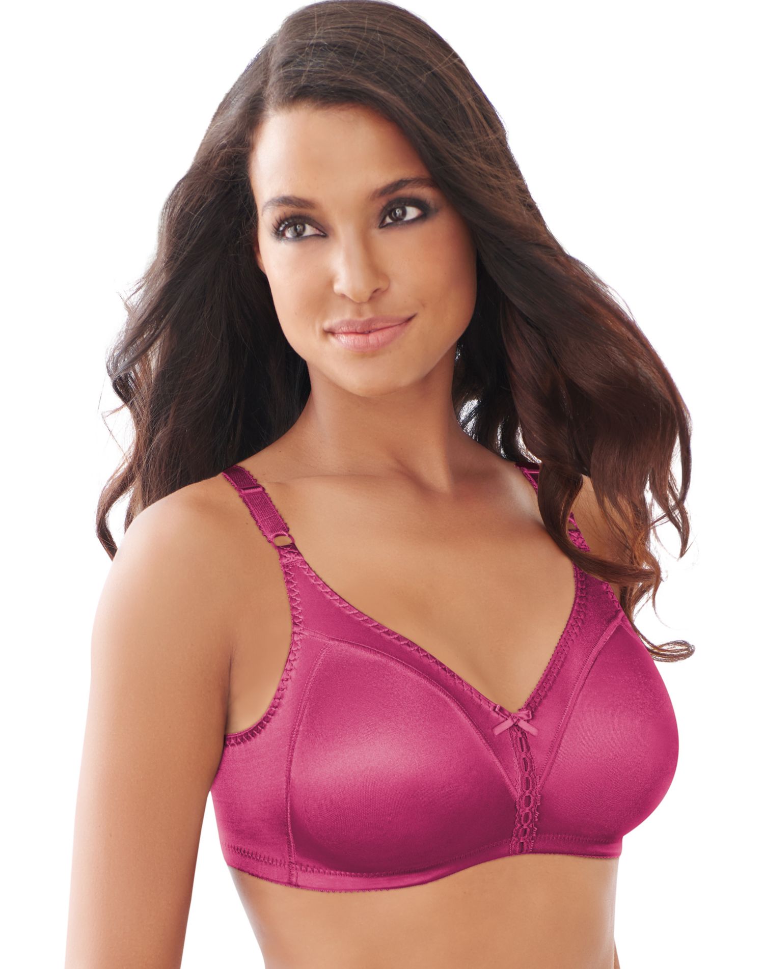Buy Bali womens double support back smoothing wirefree bra pink Online