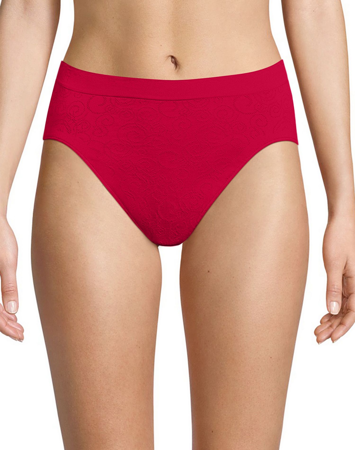 Bali Women`s Comfort Revolution Microfiber Seamless Hi Cut Panty (Pack of  3) 3 Nude 