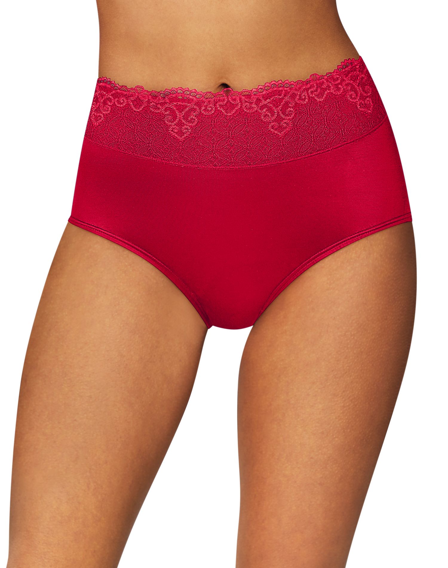 Women's Bali Passion For Comfort Lace Brief Panty DFB600, White - Yahoo  Shopping