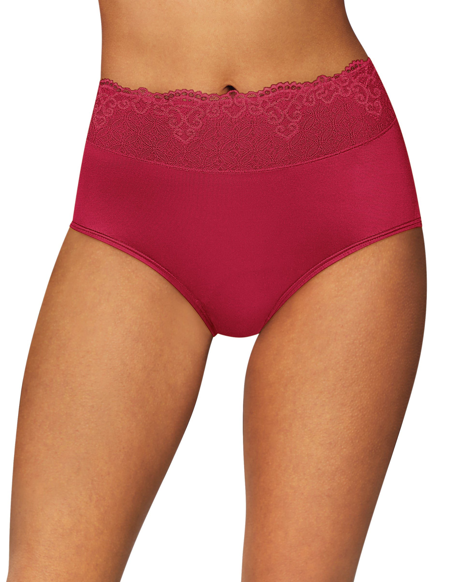 Gili's, Women's Bali Panty, Glossy (Red, Size 4)