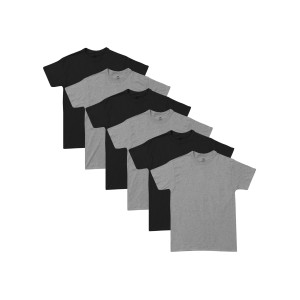 Hanes Mens ComfortSoft® TAGLESS® Crewneck T-Shirt 6-Pack