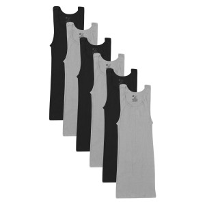 Hanes Mens Soft And Breathable Tank Assorted 6-Pack