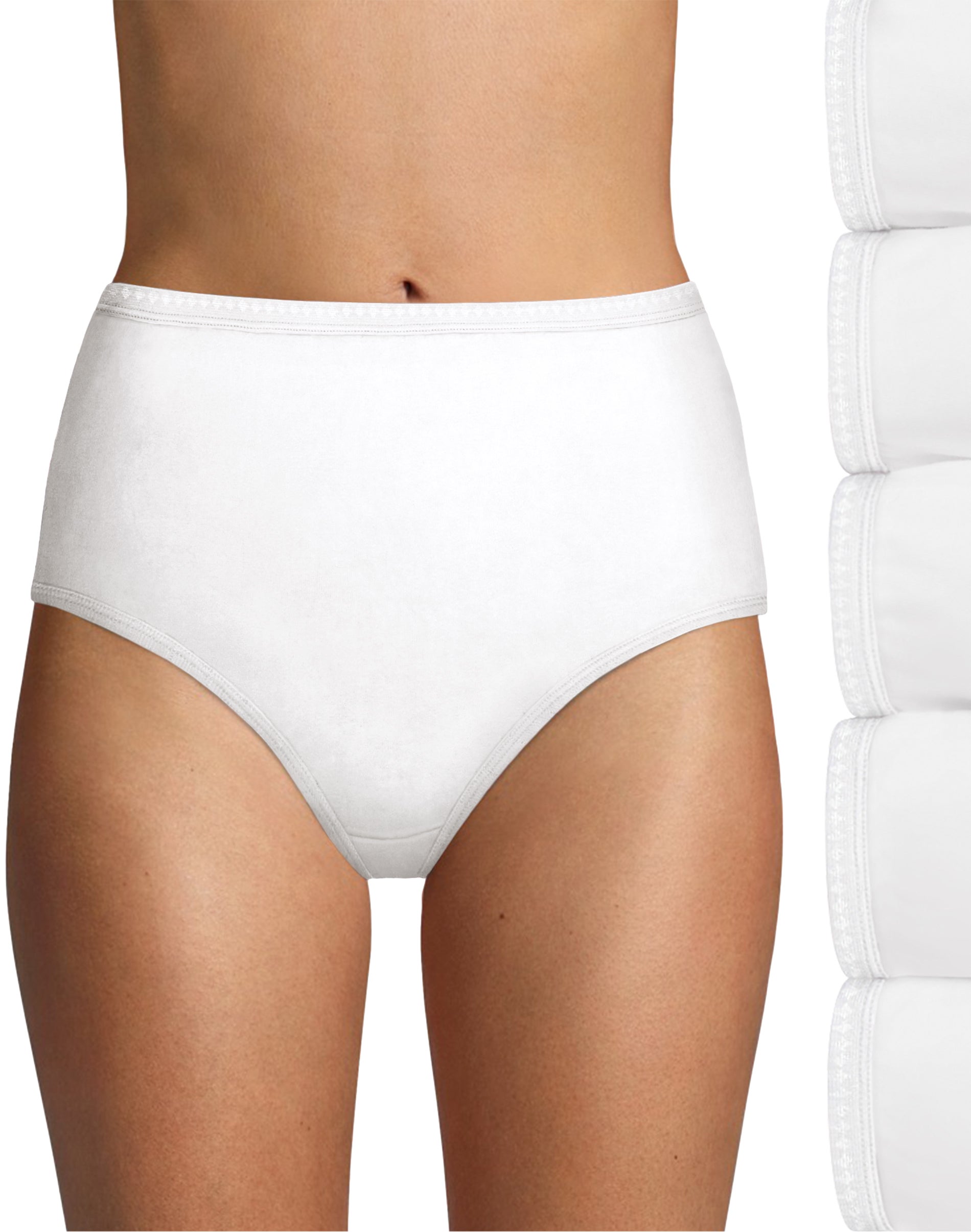 Hanes Ultimate 4 Pack Cotton Comfort Hi-cut Panty