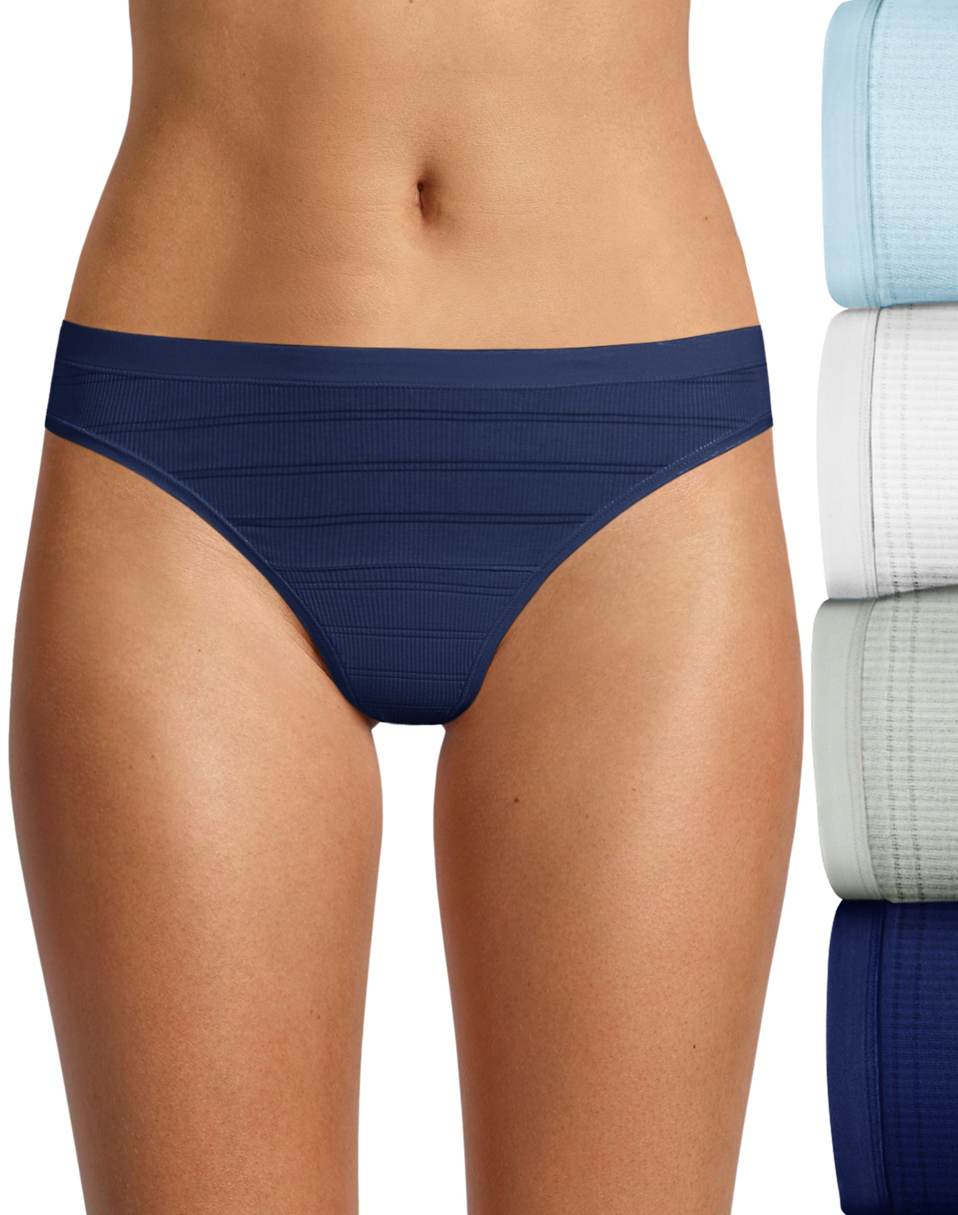 Hanes Women's Microfiber Stretch Bikini Underwear, Comfort Flex Fit, 6-Pack