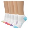 Hanes Womens Breathable Lightweight Super No Show Socks 6-Pack