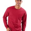 Hanes Mens Authentic Long-Sleeve T-Shirt With Pocket