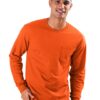 Hanes Mens Authentic Long-Sleeve T-Shirt With Pocket