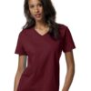 Hanes Womens Essentials Relaxed Fit Short Sleeve V-Neck T-Shirt
