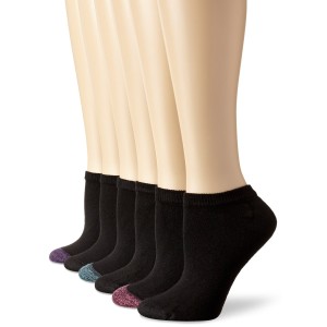 Hanes Womens No Show Socks Extended Size 10-Pack