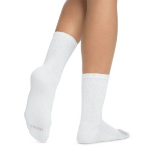 Hanes Womens Cool Comfort® Crew Socks Extended Sizes 6-Pack