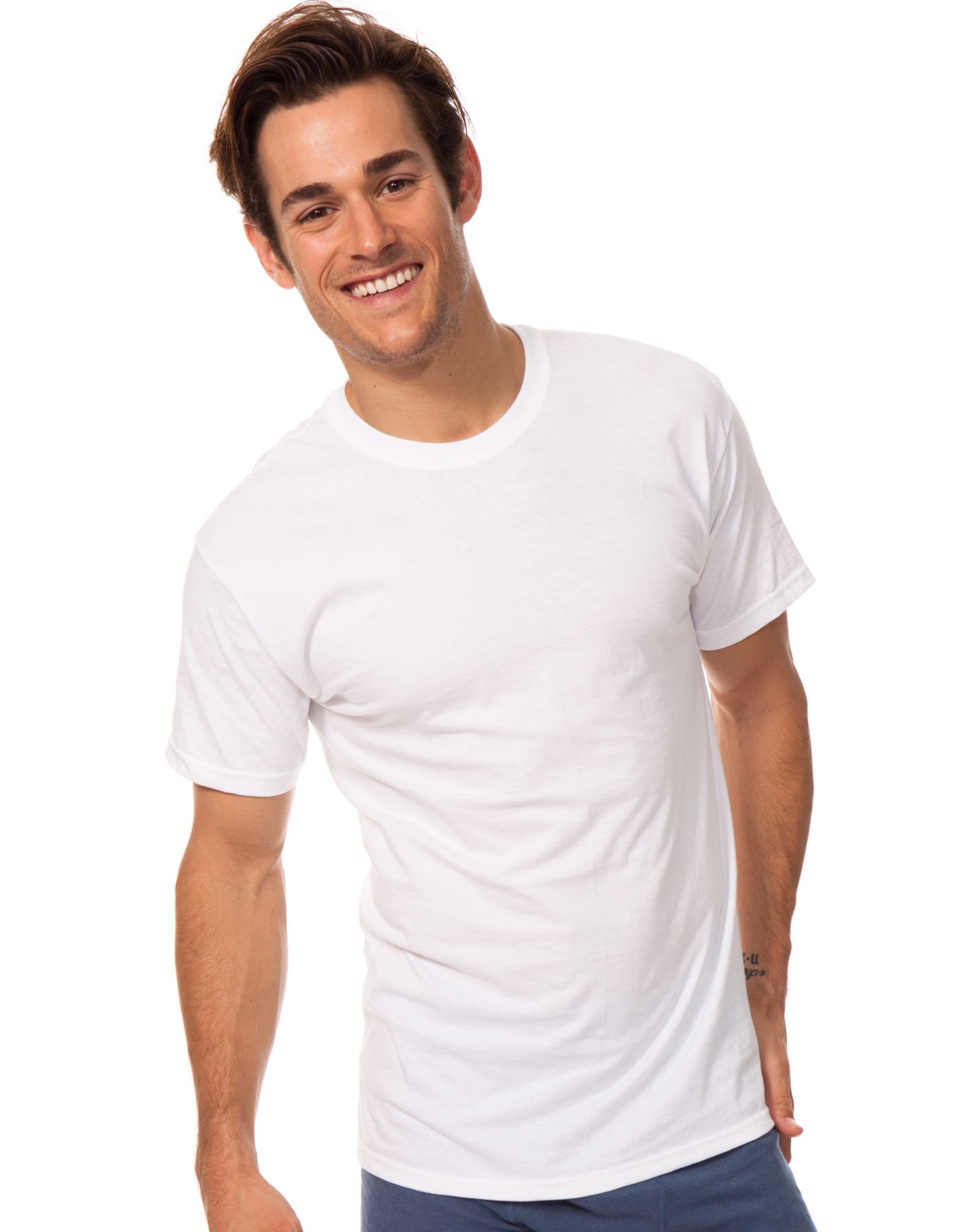 Hanes Mens Ultimate® FreshIQ® ComfortSoft® Crewneck Undershirt 3-Pack ...