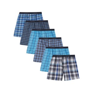 Hanes Mens Woven Boxers 6-Pack