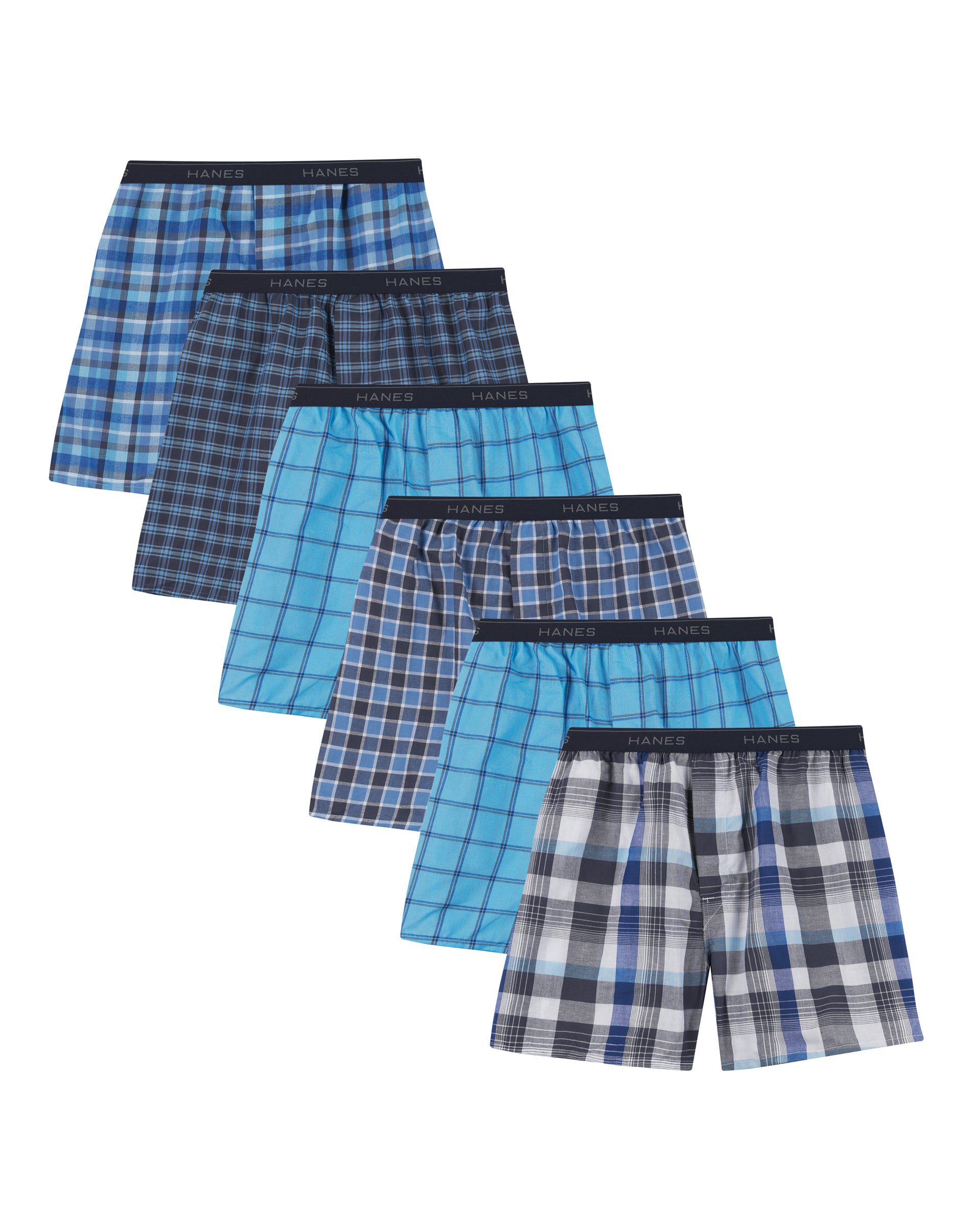 Hanes Mens Woven Boxers 6-Pack - Apparel Direct Distributor