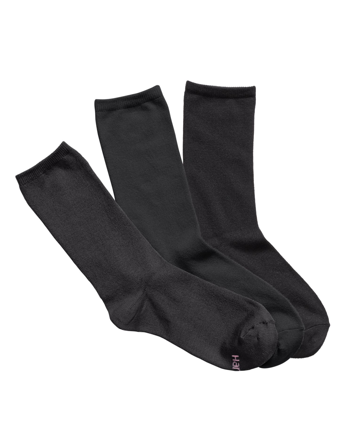 Hanes Womens ComfortSoft® Crew Socks Extended Sizes 3-Pack - Apparel Direct  Distributor