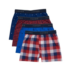 Hanes Boys Ultimate Woven Boxer Brief With ComfortSoft® Waistband 4-Pack