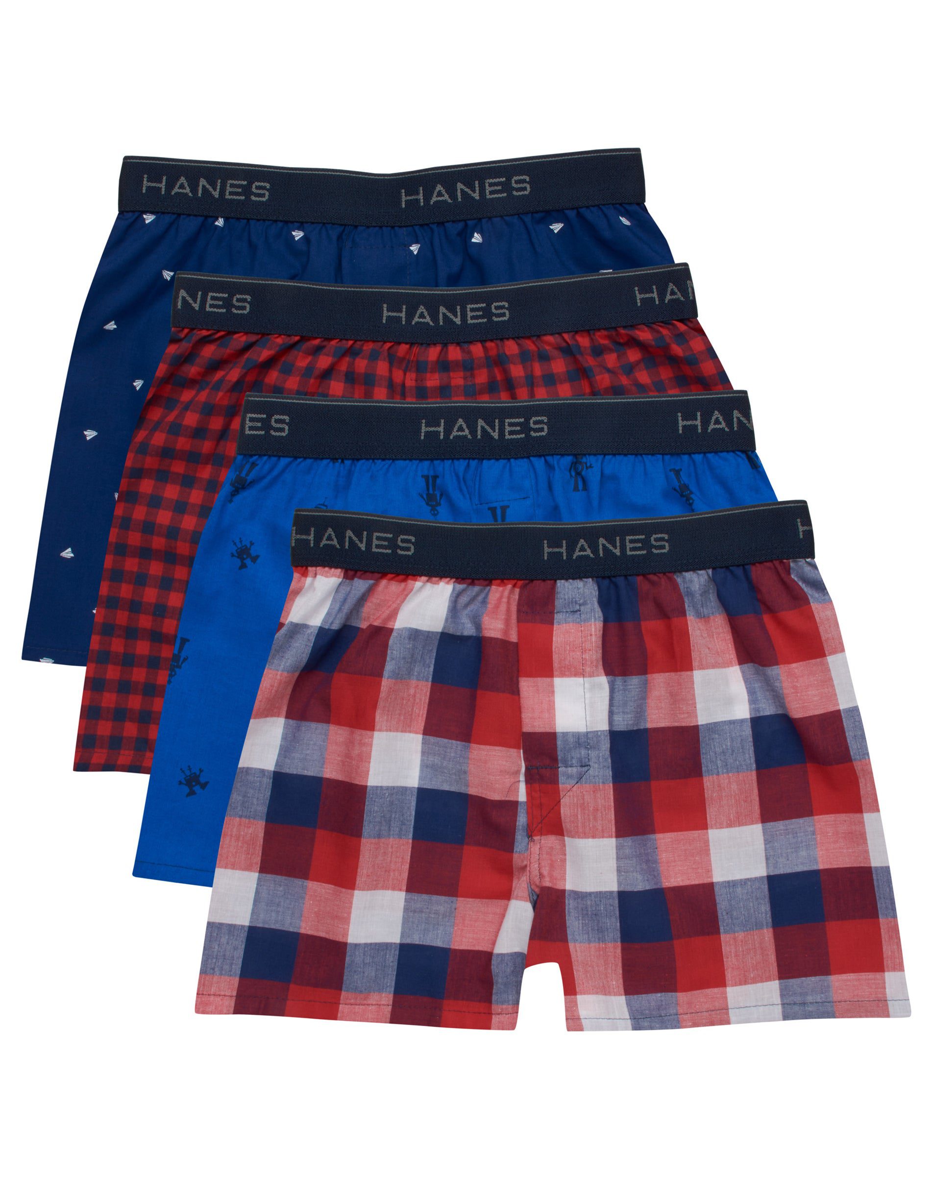 Hanes Boys Ultimate Woven Boxer Brief With ComfortSoft® Waistband 4-Pack -  Apparel Direct Distributor