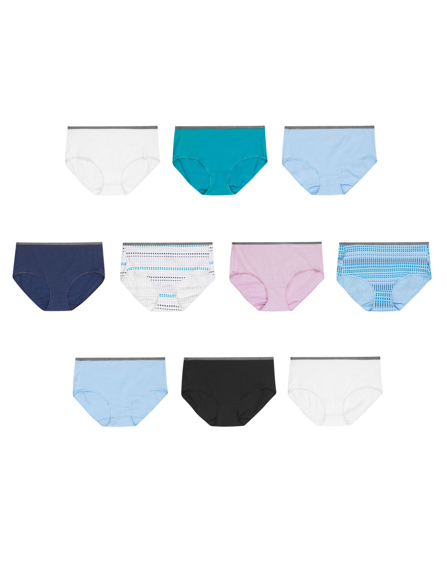 Hanes Womens Cool Comfort Cotton Stretch Thong 10-Pack, 9, Assorted 