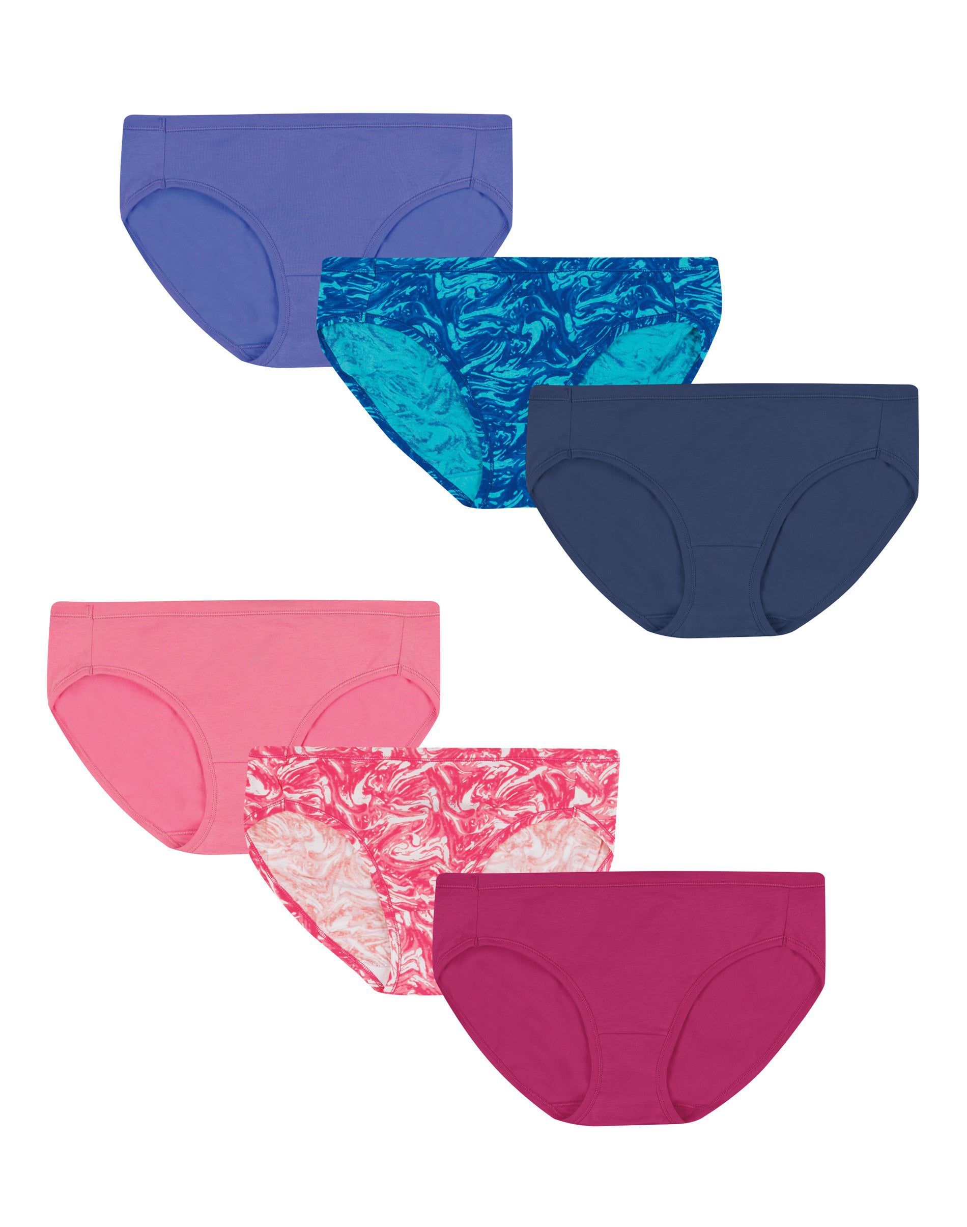 Hanes Women's Fresh & Dry Light Period Underwear Bikini 3-Pack