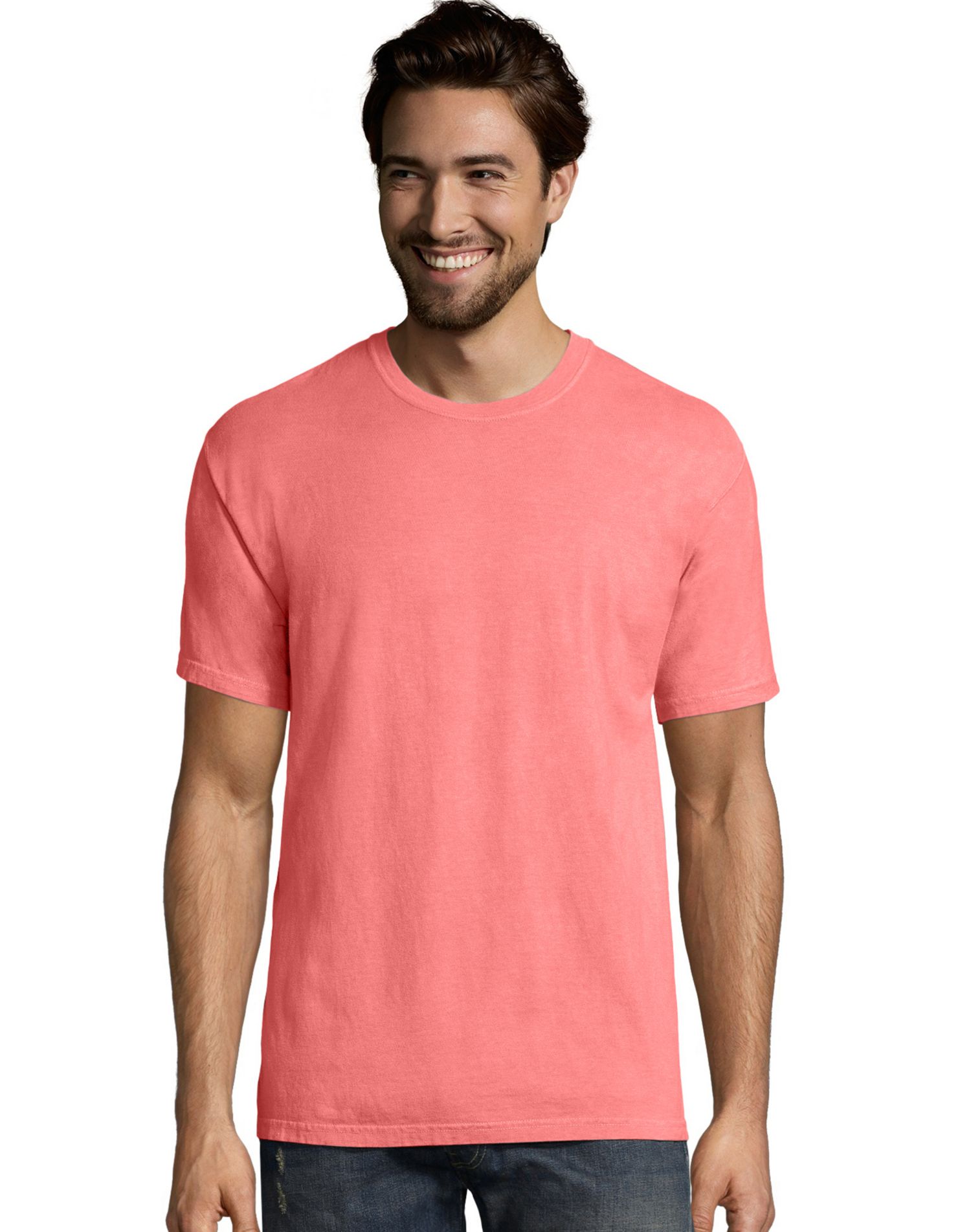 ComfortWash by Hanes GDH100 Garment Dyed Short Sleeve T-Shirt - Coral Craze - S