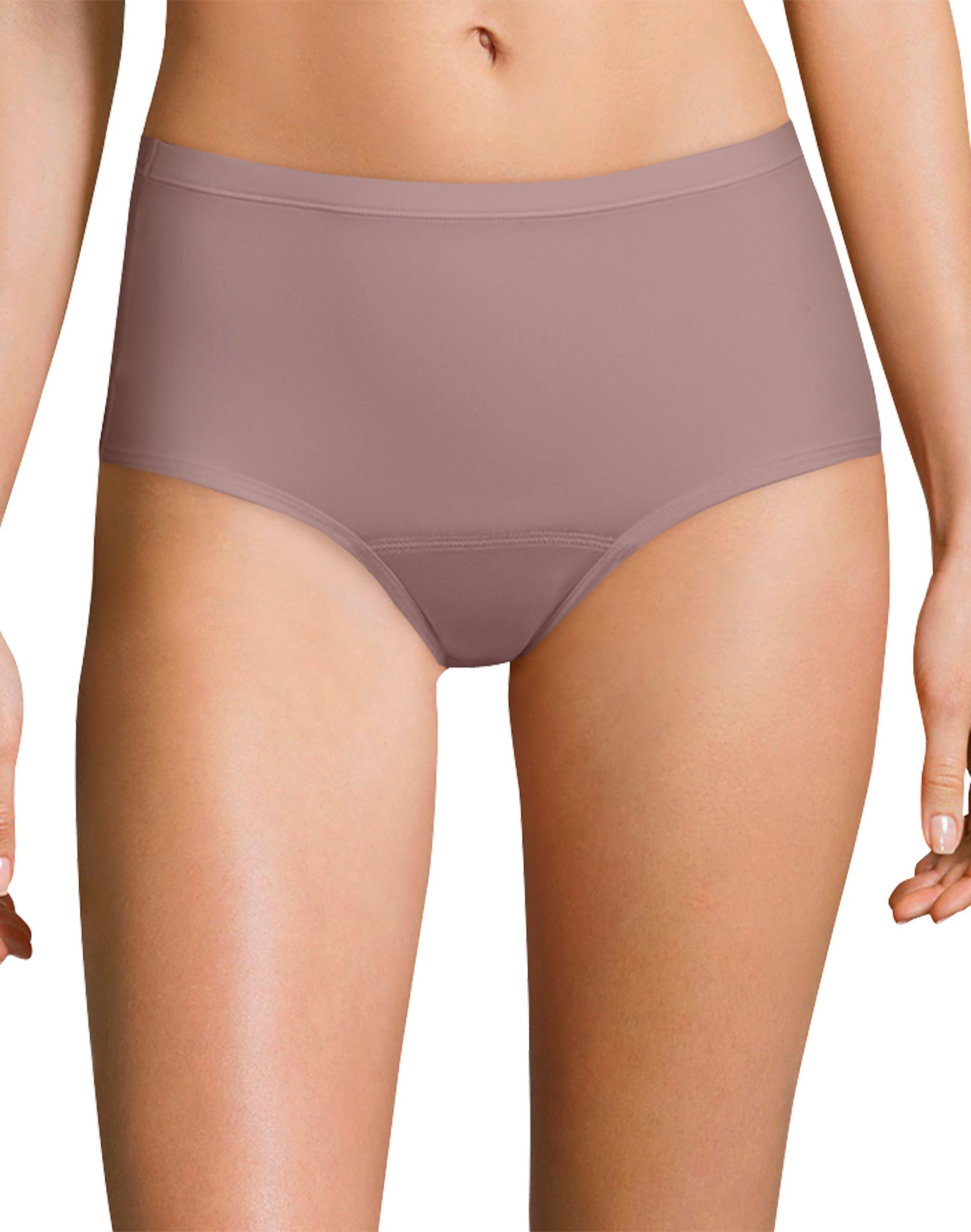 Hanes Womens Fresh & Dry Light Period Underwear Brief 3-Pack
