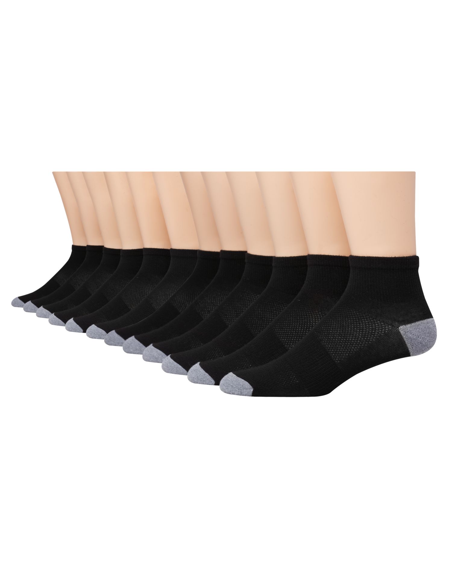 Hanes Mens FreshIQ X-Temp Ankle Socks 12-Pack - Apparel Direct Distributor