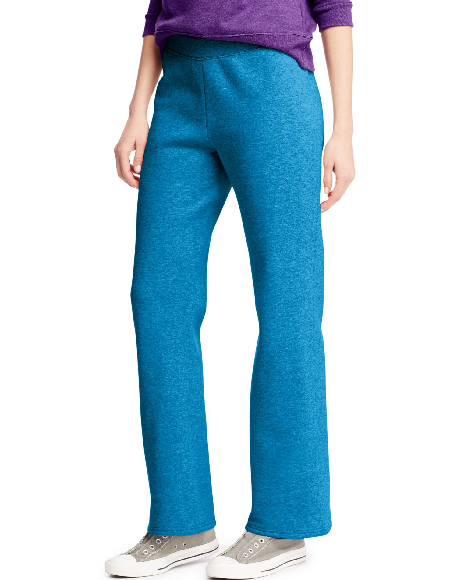 Hanes Women's Mid Rise Cinch Leg Sweatpants Bottom ComfortSoft EcoSmart  Fleece