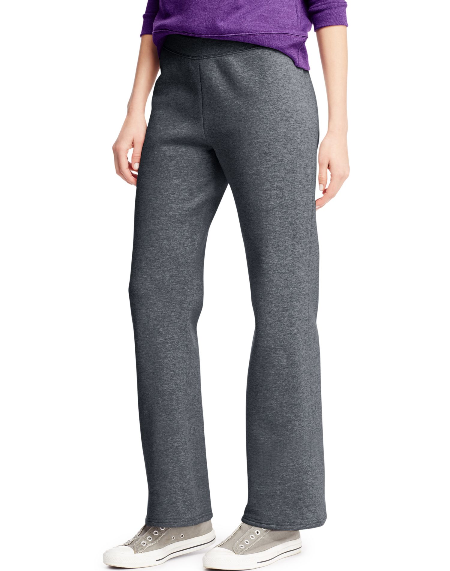 Hanes Womens ComfortSoft™ EcoSmart® Open Bottom Leg Fleece Sweatpants -  Apparel Direct Distributor