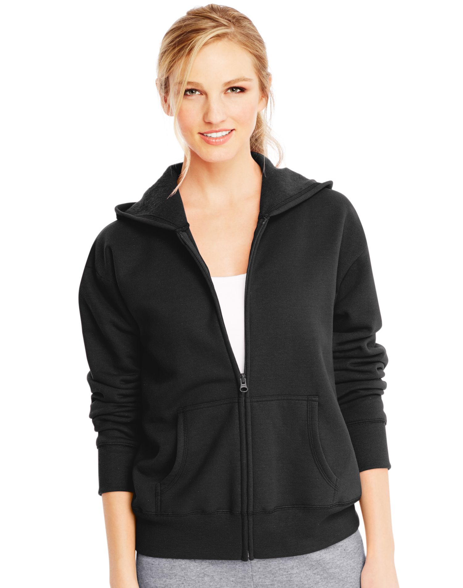 Hanes Womens ComfortSoft™ EcoSmart® Full-Zip Hoodie Sweatshirt