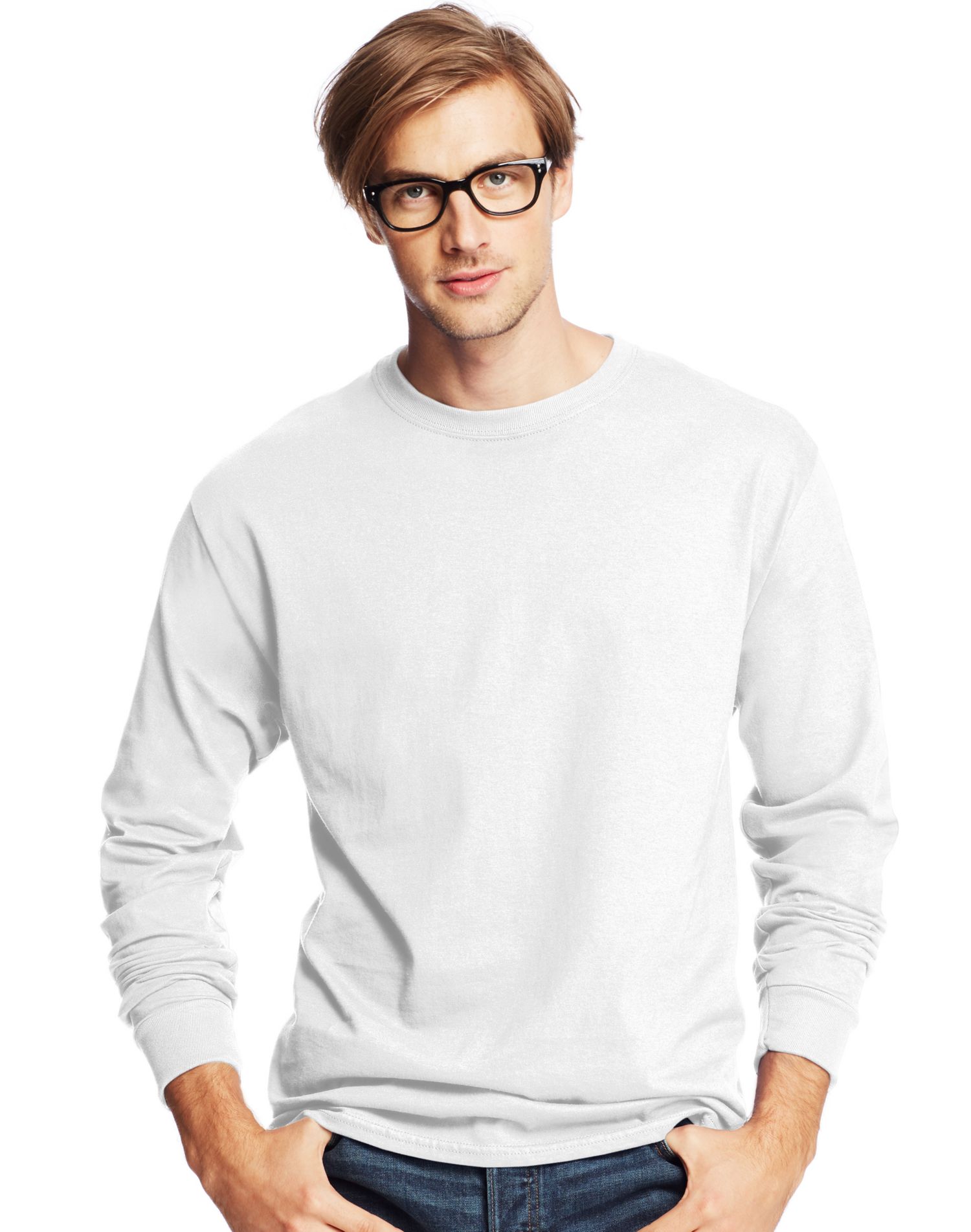 Hanes Mens ComfortSoft® Long-Sleeve T-Shirt 4-Pack - Apparel