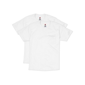 Hanes Mens Short Sleeve Pocket T-Shirt 2-Pack
