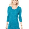Hanes Womens Lightweight Space-Dyed Vented Long-Sleeve Tunic