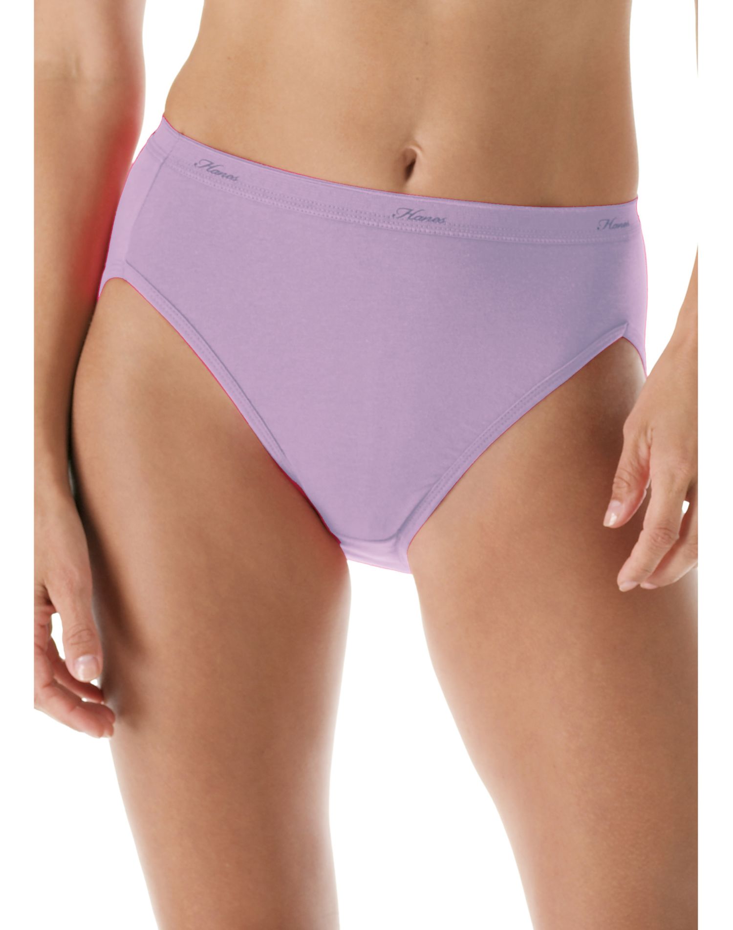 Hanes® Cool Comfort? Women's Cotton Hi-Cut Panties Size 7, 6 Pack