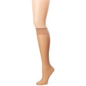 Hanes Womens Silk Reflections Plus Knee Highs Enhanced Toe 2-Pack
