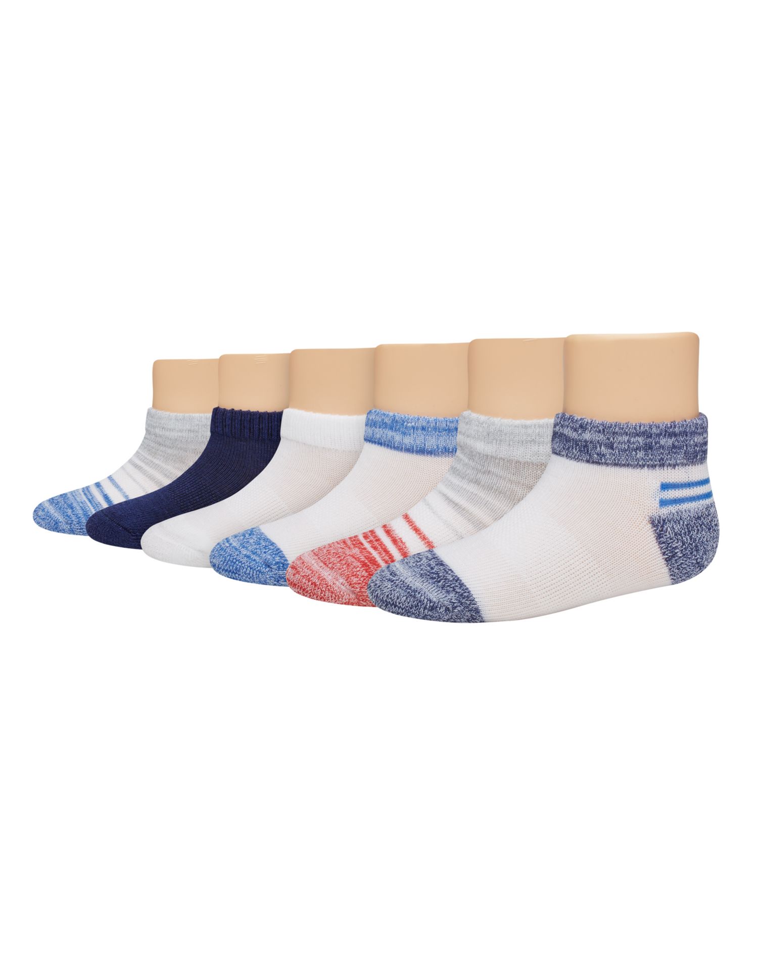 Hanes Toddler Boys Low Cut Socks 6-Pack - Apparel Direct Distributor