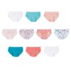 Hanes Toddler Girls Briefs Cotton Hipsters 10-Pack