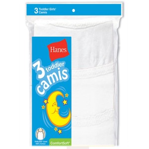 Hanes Toddler Girls TAGLESS® Cami White 5-Pack
