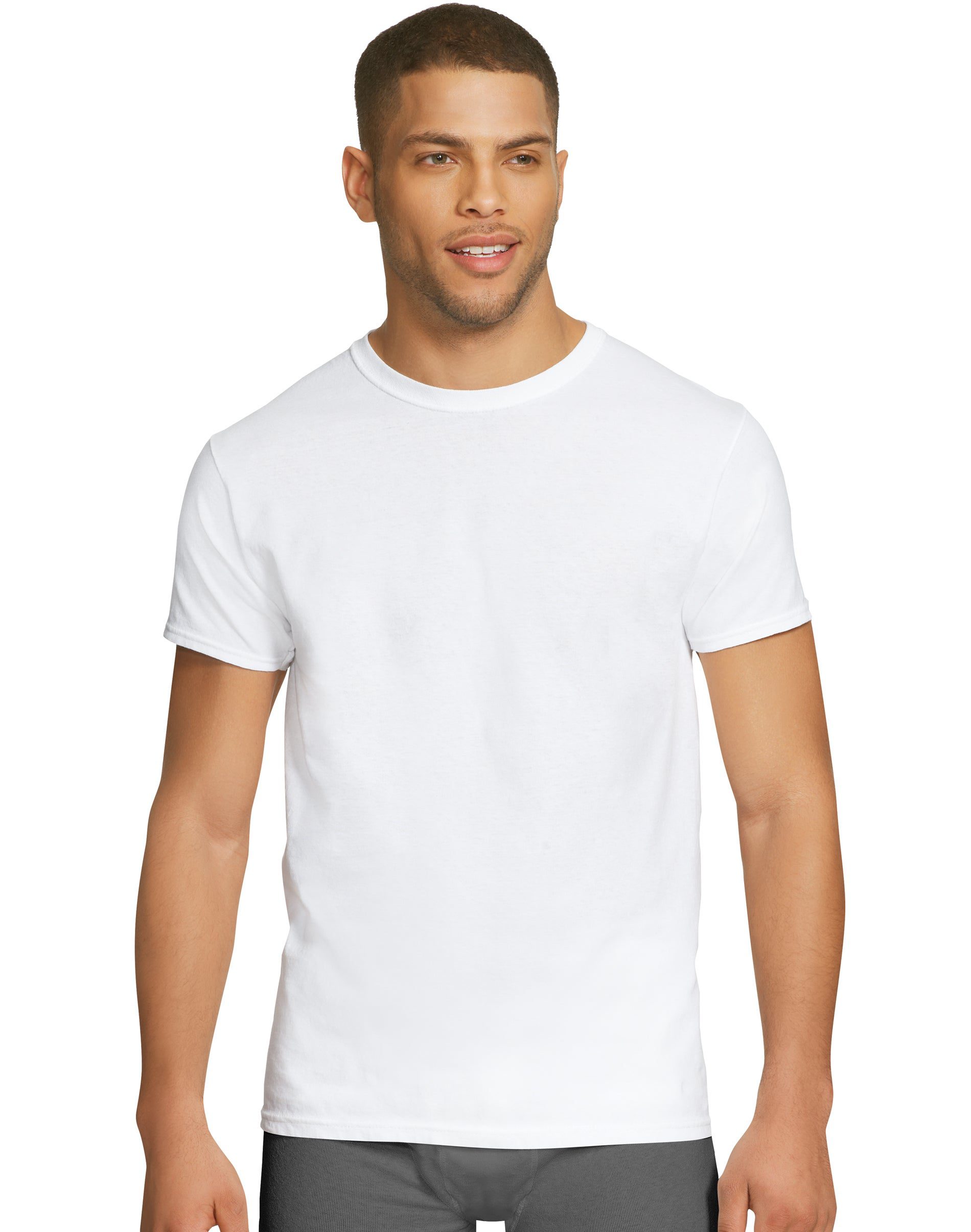 Hanes Mens Ultimate® Stretch White Crewneck Undershirt 2X 3-Pack ...