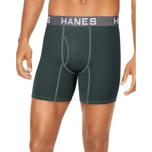 Hanes Mens Ultimate® Comfort Flex Fit® Ultra Soft Cotton/Modal Boxer Briefs Assorted Colors 4-Pack