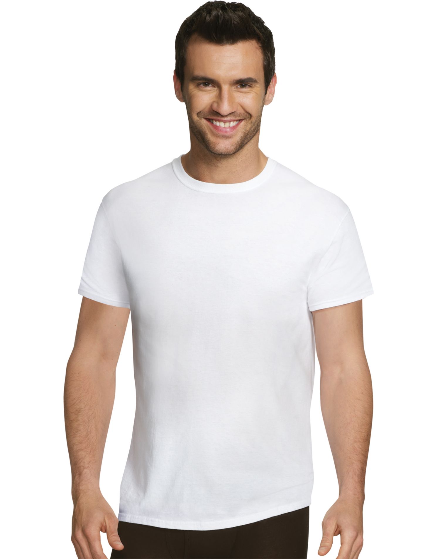 Hanes Mens Ultimate® Ultra Soft Cotton/Modal White Crewneck Undershirt ...