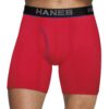 Hanes Mens Ultimate® Comfort Flex Fit® Ultra Lightweight Breathable Mesh Boxer Briefs Assorted Colors 4-Pack