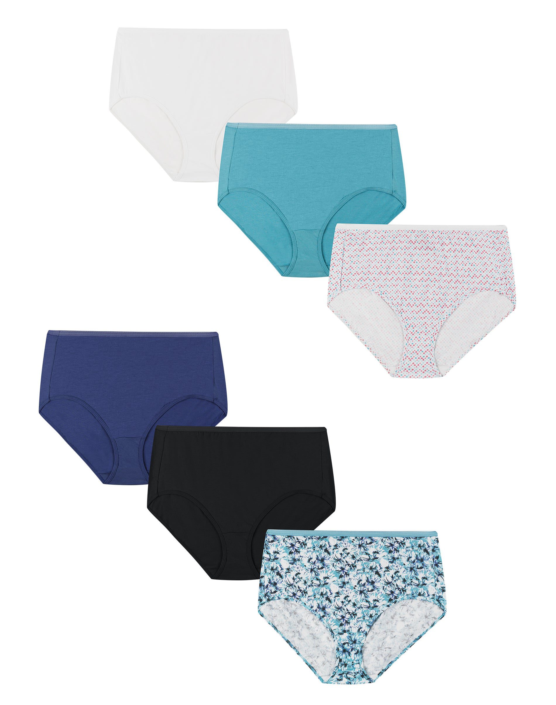 Hanes girls Cotton Tagless Low Rise Brief 6-Pack