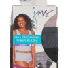 JMS Womens Fresh & Dry Light Period Underwear Assorted Brief 3-Pack