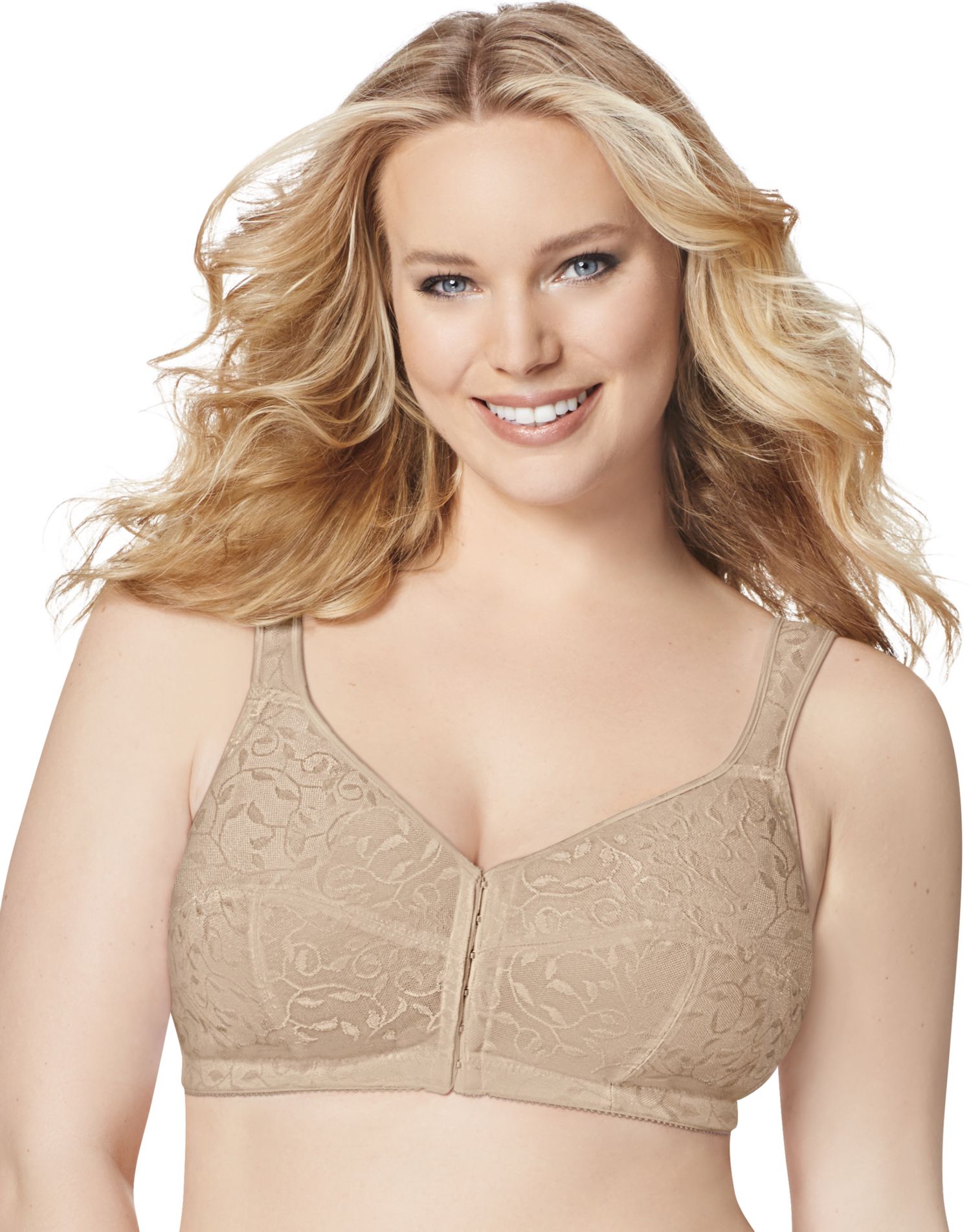 Just My Size Womens Easy-On Front Close Wirefree Bra - Apparel Direct  Distributor