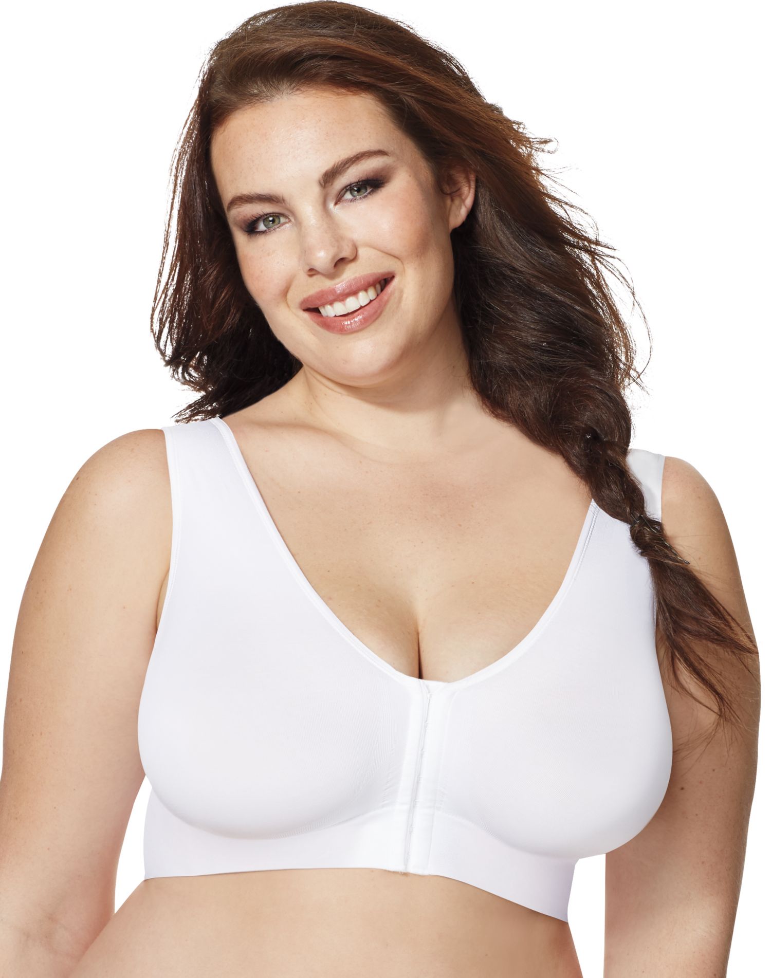 Just My Size Womens Pure Comfort® Front-Close Wirefree Bra - Apparel Direct  Distributor
