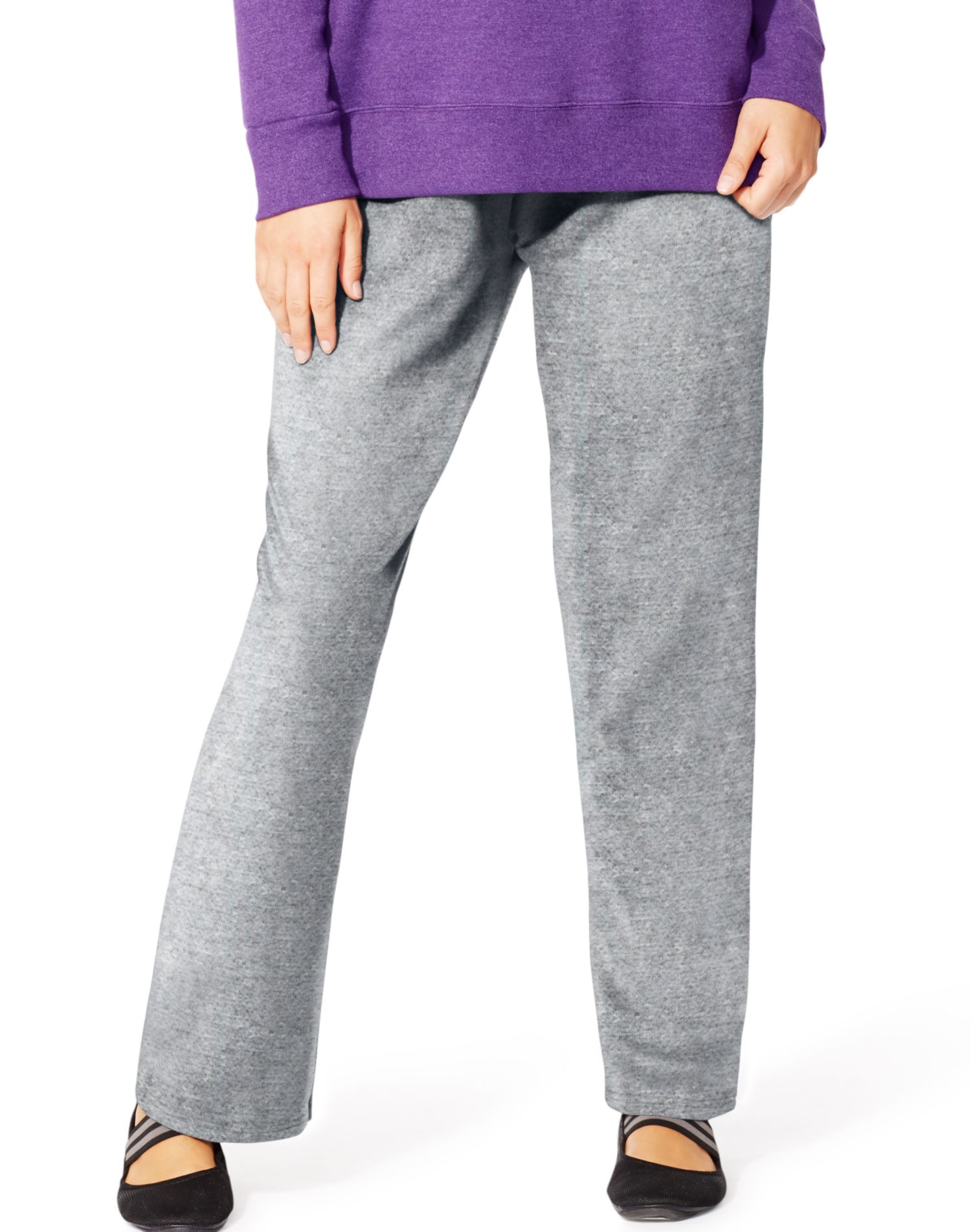 JMS Womens ComfortSoft® EcoSmart® Fleece Open-Hem Sweatpants, Petite Length  - Apparel Direct Distributor