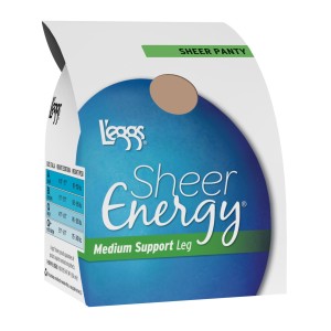Leggs Womens Sheer Energy Regular, All Sheer Pantyhose 6-Pack
