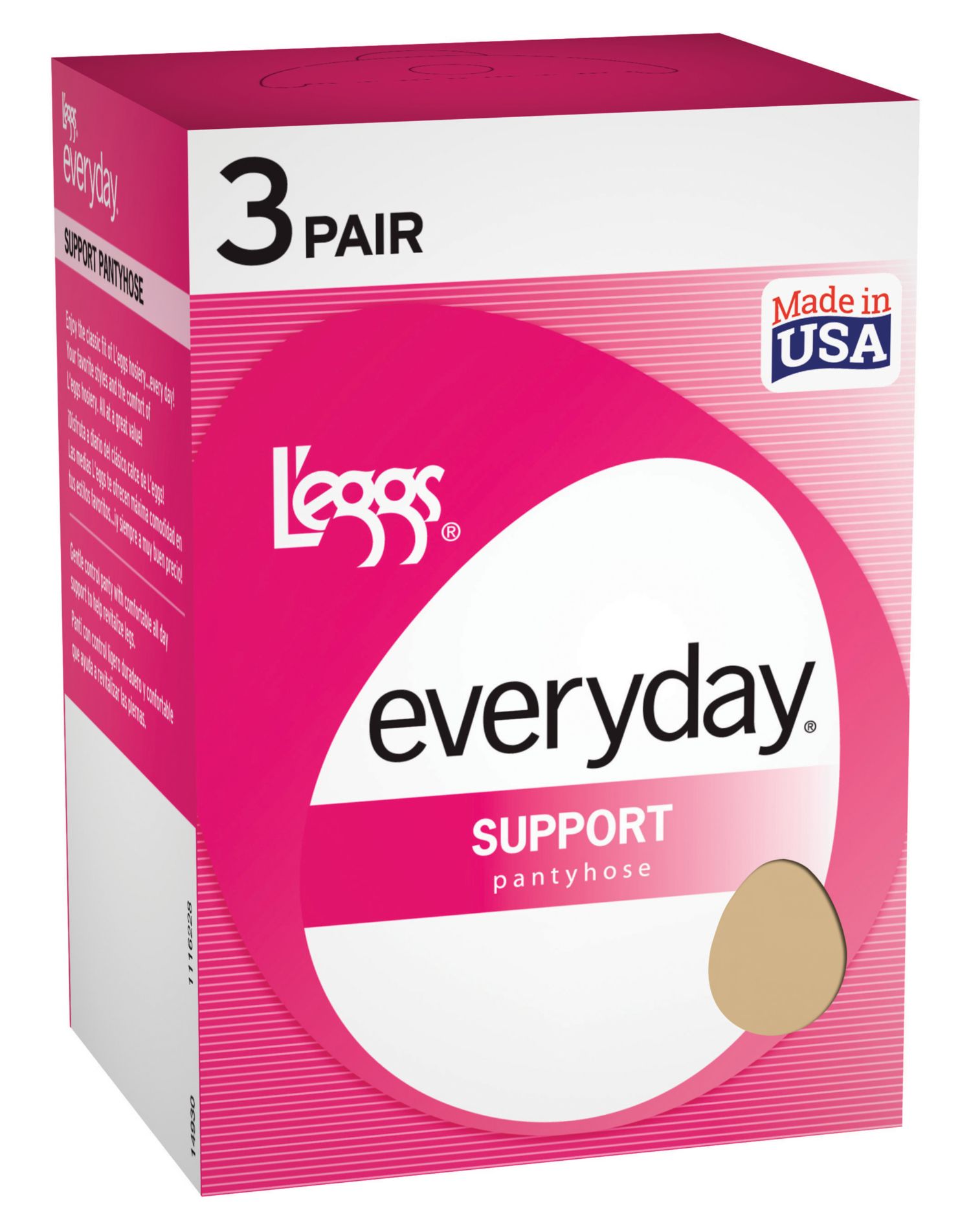 Leggs Womens Sheer Energy Active Support Regular, Sheer Toe Pantyhose  4-Pack - Apparel Direct Distributor