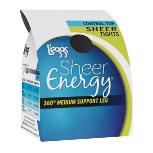 Leggs Womens Sheer Energy Control Top Sheer Tight