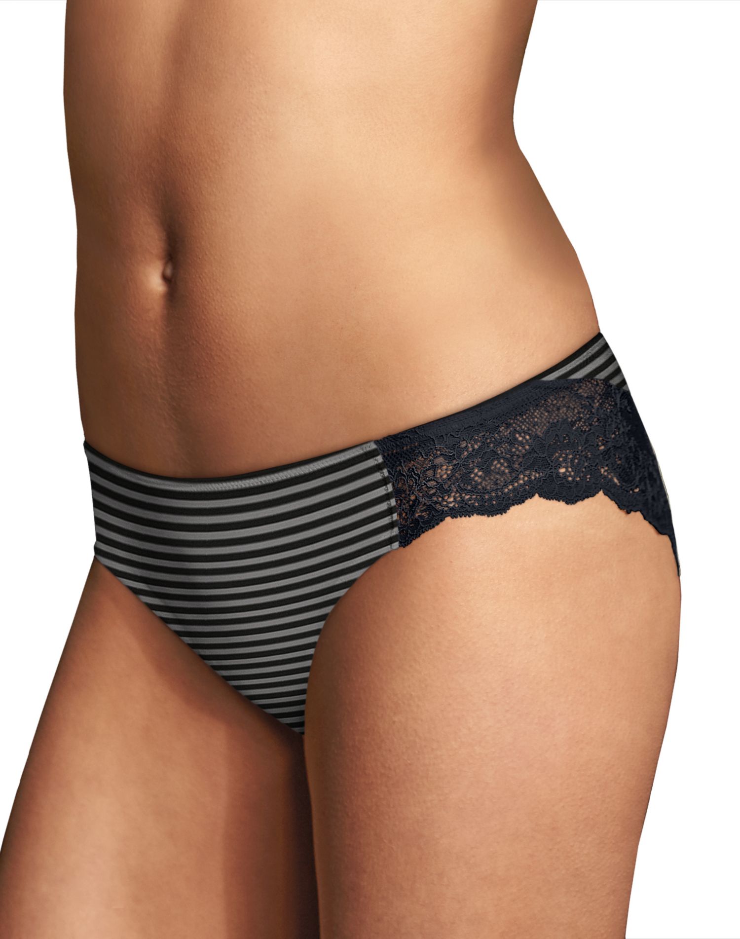 Maidenform Women's Comfort Devotion Lace Back Tanga Underwear Black Large  (7) - Helia Beer Co