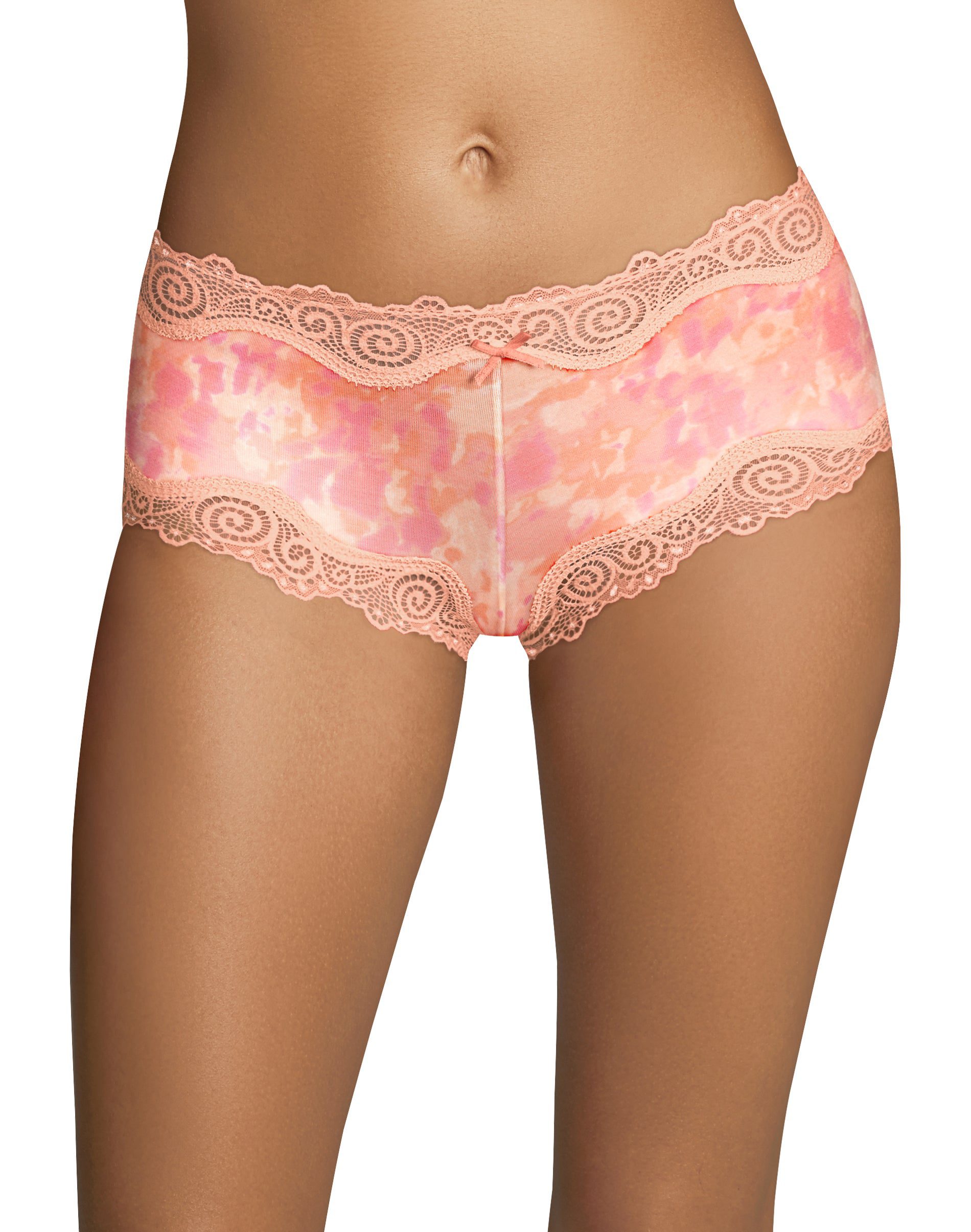 Cheeky Women`s Scalloped Lace Hipster, 40837, 7, Crysanthemum 